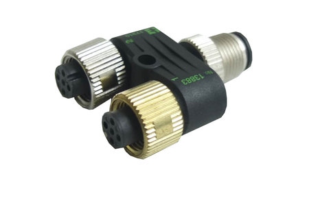 T-part plug M12-24V-4A