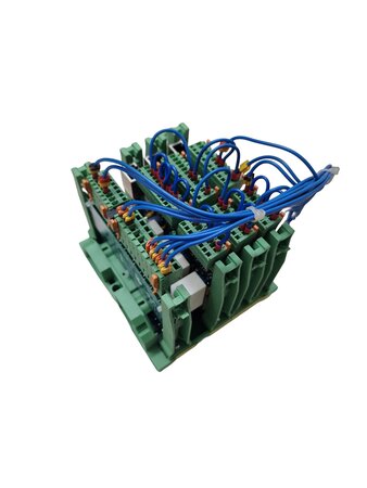 Used DINA Elektronik DNDS M safety module with wiring and terminals