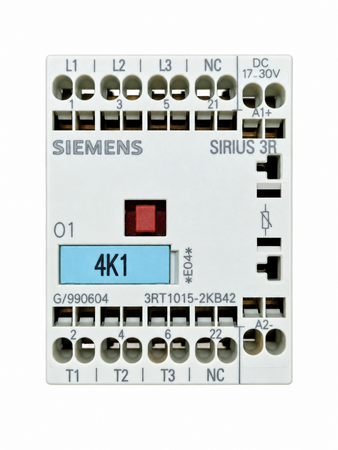 Siemens SIRIUS 3RT1015-2KB42 power contactor – rear nameplate with technical specifications and EAN