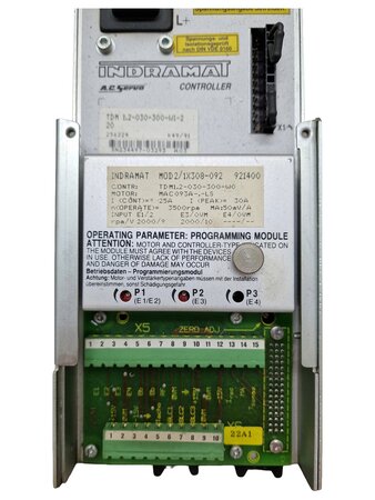 Indramat TDM1.2-030-300-W1-220 nameplate with MOD2/1X308-092